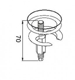 Кріплення для змішувача Tres M8x1 70 мм 913010334