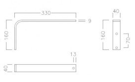 Кронштейн для раковины Hatria Sophie металл хром Y0PV