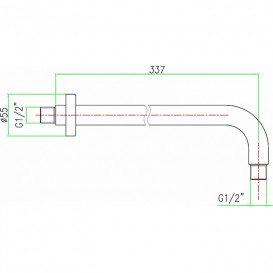 Кронштейн для верхнього душу Fiore настінний бронза 35Z2BR00