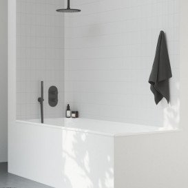 Кронштейн для верхнього душу Ravak стельовий 30 см латунь чорний матовий X07P677