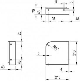 Кронштейн під раковину Ravak Yard 280 C чорний X01779