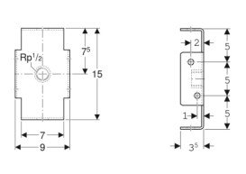 Кронштейн труби Geberit GIS для нерухомої опори сталь 461.099.00.1