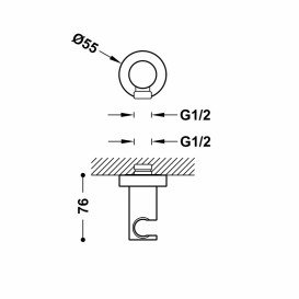 Круглі тримач для душу Tres настінний золото 20518201OR