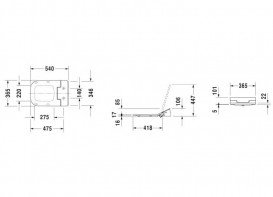 Крышка-биде для унитаза Duravit SensoWash Slim дюропласт белый 611300002000300