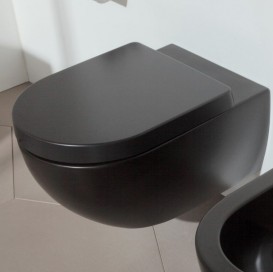 Кришка для унітазу Flaminia App з функцією soft close дюропласт графіт QKCW03 NERO MATT (GRAFFITE)