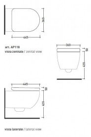Кришка для унітазу Flaminia App з функцією soft close дюропласт графіт QKCW03 NERO MATT (GRAFFITE)