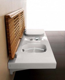 Крышка-скамейка  для унитаза Hatria G FULL-ACCESSORI коричневая YXH642