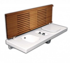 Крышка-скамейка  для унитаза Hatria G FULL-ACCESSORI коричневая YXH642