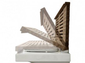 Крышка-скамейка  для унитаза Hatria G FULL-ACCESSORI  коричневая YXH442