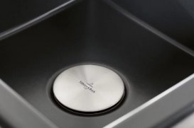 Кришка зливу для кухонної мийки Villeroy & Boch суцільна нержавіюча сталь 962415LC