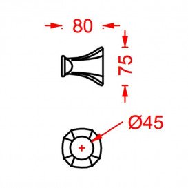 Гачок для ванної кімнати ArtCeram Civitas одинарний рожеве золото CIA015 77