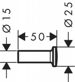 Крючок для ванной Axor Universal Circular одинарный металл хром 42811000