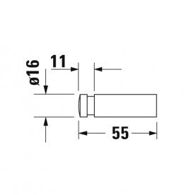 Гачок для ванної Duravit Karree одинарний Ø 16 мм хром 0099041000