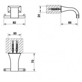 Крючок для ванной  Gessi Mimi двойной хром 33321031