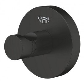 Гачок для ванної Grohe Essentials одинарний метал чорний матовий 1024602430