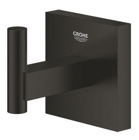 Крючок для ванной Grohe QuickFix Start Cube одинарный металл черный матовый 409612430