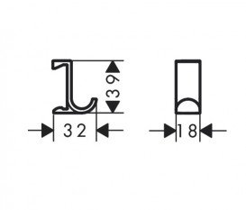 Крючок для ванной Hansgrohe WallStoris пластик белый матовый 27914700