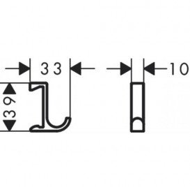 Крючок для ванной Hansgrohe WallStoris пластик черный матовый 27929670