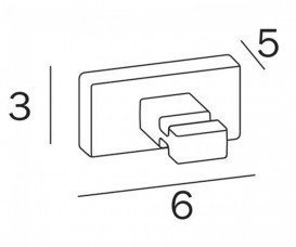 Гачок для ванної Inda Lea одинарний чорний матовий A1820A NE