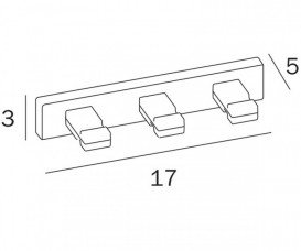 Крючок для ванной Inda Lea тройной хром A1820С CR