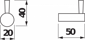 Гачок для ванної Jika Mio одинарний хром H3877410040001