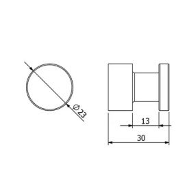 Крючок для ванной Kludi Vela R одинарный хром 5898405
