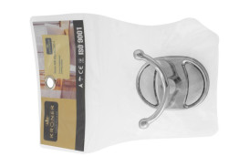 Гачок для ванної Kroner Elbe-ACC2905-2 подвійний метал хром CV022859