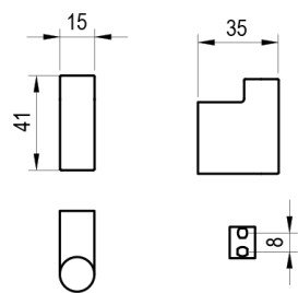 Гачок для ванної кімнати Ravak Chrome II CR II 110 одинарний чорний матовий X07P1373