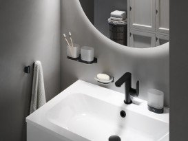 Гачок для ванної кімнати Ravak Chrome II CR II 110 одинарний чорний матовий X07P1373