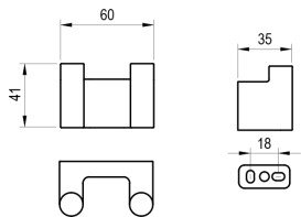 Гачок для ванної Ravak Chrome II CR II 100 подвійний чорний матовий X07P1374