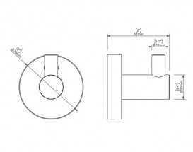 Гачок для ванної Sonia Loop одинарний латунь хром 179749
