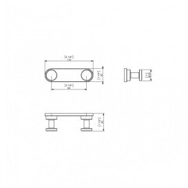 Крючок для ванной Sonia Tecno Project двойной латунь хром 116898