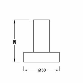 Гачок для ванної Tres Max-Tres одинарний чорний матовий 16123620NM