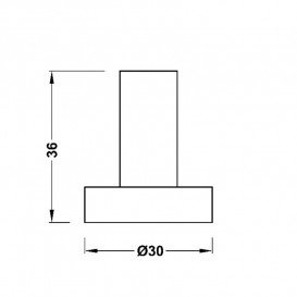 Гачок для ванної Tres одинарний металік чорний 16123620KM
