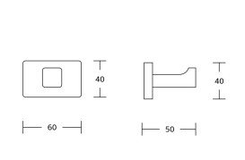 Крючок для ванной VBI Mars одинарный металл хром VBI-040101CH