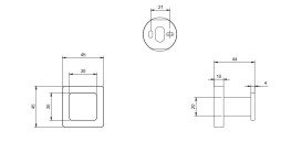 Крючок для ванной Villeroy & Boch Elements - Striking одинарный латунь матовое золото TVA15201100076