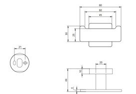 Крючок для ванной Villeroy & Boch Elements - Striking двойной латунь хром TVA15201200061