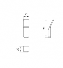Гачок для ванної Volle De la Noche одинарний чорний 10-40-0010-black