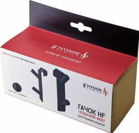 Крючок двойной навесной для полотенцесушителя Mario Hygge Family HF черный матовый 4820258984930