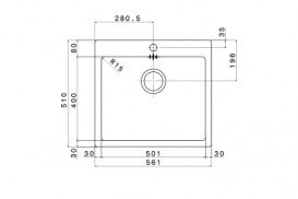 Кухонная мойка прямоугольная Apell Linear Plus с донным клапаном и сифоном нержавеющая сталь Brushed LNP50FBC