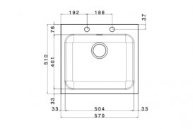 Кухонная мойка прямоугольная Apell Torino с донным клапаном и сифоном нержавеющая сталь Brushed TOG571IBC