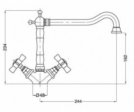 Кухонный смеситель BUGNATESE PRINCENTON PRIBR851