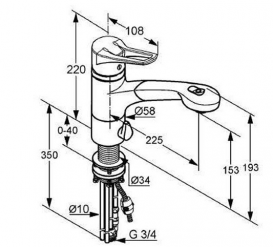 Змішувач для кухні з висувною лійкою Kludi MX змішувач білий 399459262