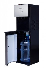 Кулер для води HotFrost 400AS підлоговий з компресорним охолодженням та нижнім завантаженням чорний/сріблястий 120140001