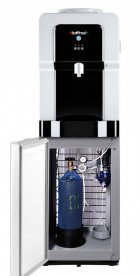 Кулер для води HotFrost V900CSG напольний з компресорним охолодженням та газацією сріблястий/чорний 120190003