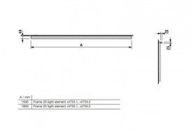 LED подсветка горизонтальная Laufen Frame 25 150 см хром матовый H4475419000071