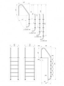 Сходи в басейн Laris Trianon 600 мм 3 ступені 71401014