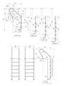 Лестница в бассейн Laris Versalles 600 мм 2 ступени 71401021