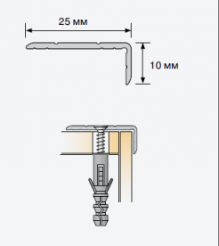 Сходовий профіль Salag Stratus S01 1.82 м золотий анoдірованний S01310