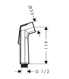 Лійка для гігієнічного душу Hansgrohe 1jet EcoSmart бронза 29338140